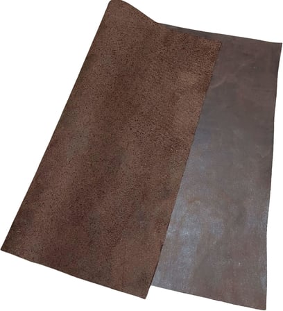Crazy Horse Parça Deri, Deri Hobi Uğraşlarında DIY Cüzdan, Kartlık, Çanta vb İçin Panel Kesim Hakiki Deri Parçası, 1 Adet (Kahve, 40x25 cm)