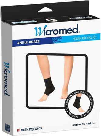 Örme Örgü Ortopedik Çift Taraflı Elastik Likralı Spor Ayak Bilekliği Unisex SiyahUnisex XXL