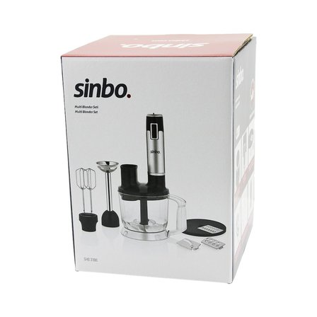 TURBO MULTİ BLENDER SETİ DOĞRAYICI- MİKSER- BLENDER RENDE DİLİM DİSKLERİ 300W 2LT HAZNE SHB-3186 (2)