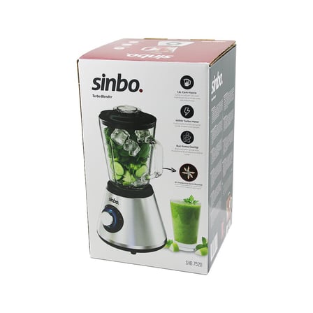 TURBO DOĞRAYICI BLENDER BUZ KIRICI 6LI BIÇAK=PASLANMAZ ÇELİK - 1.5LT CAM HAZNE 2 KADEME HIZ 400W 180