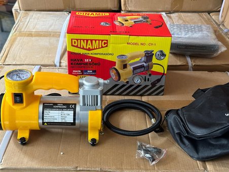 OTO - ARAÇ HAVA KOMPRESÖRÜ KAMYON - OTOBÜS - DC/12V-13.5V - 15Amp - 150PSI - BAR GÖSTERGE - LED AYDI