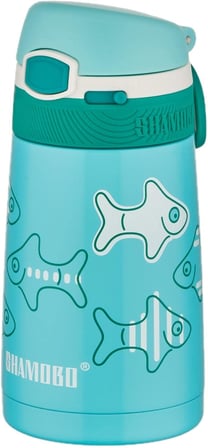 FiftyFifty Çocuk 350 Ml Pipetli Paslanmaz Çelik Termos Bpa İçermez 7 Renk Turkuaz