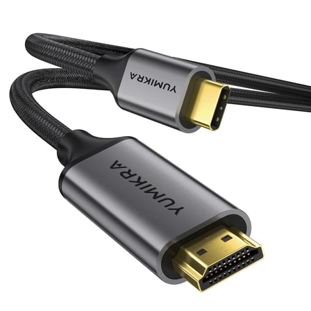 USB-C to HDMI Kablo, HDMI 2.1 8K@60Hz 4K@240Hz 48GBPS HDCP HDR, DeX Mode, Thunderbolt 5/4/3 ile Uyumlu, Macbook Air/Pro, iPad Pro/Air ile Uyumlu, 2 Metre