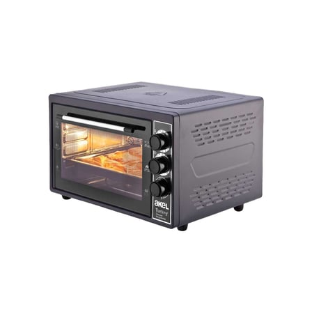 MİDİ FIRIN KARE 38LT AYARLANABİLİR TERMOSTAT = 50–320°C - SAATLİ = 0 - 90 DK ZİL 3 KADEME HIZ AYAR E
