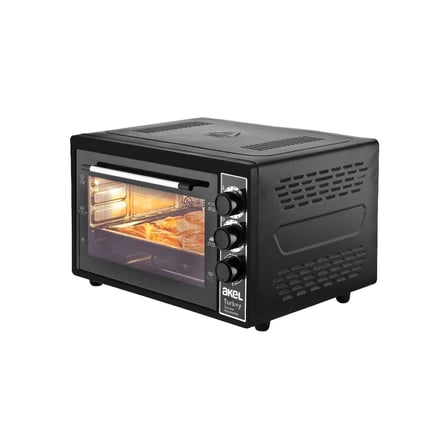 MİDİ FIRIN KARE 38LT AYARLANABİLİR TERMOSTAT = 50–320°C - SAATLİ = 0 - 90 DK ZİL 3 KADEME HIZ AYAR E