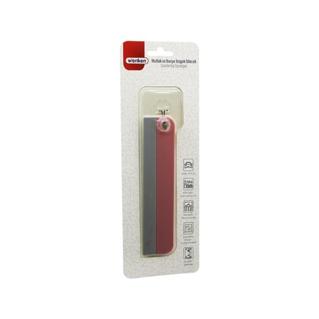 MUTFAK-BANYO TEZGAH OTO-EV PENCERE SİLECEK CAMSİL - ÇEKPAS SAPSIZ - TUTACAKLI ASKILIKLI 17.5CM (2)