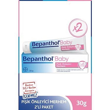 Bepanthol Baby Pişik Önleyici Merhem 30 Gr 2'li Paket