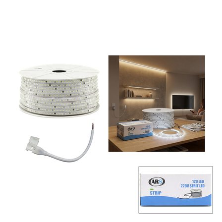 100MT 6500K - BEYAZ DIŞ MEKAN ŞERİT LED 220V 120LED ARS-348985 (2)