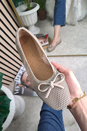 Günlük Kadın Babet Ayarlanabilir Tokalı Tek Bant Kısa Topuk Küt Burun Taşlı Ayakkabı 287