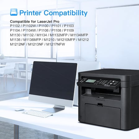 LxTek HP 85A CE285A için Uyumlu Toner Kartuşu Değiştirme Laserjet Pro M1132MFP M1217NFW M1212NF P1102W P1102 P1106 M1132 P1100 M1213NF M1136 M1210 M1212 (Siyah, 2'li Paket) ile Uyumlu