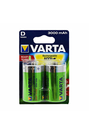 56720 Power 3000mah D Şarj Edilebilir Büyük Pil 2'li Paket