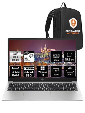 HP 250 G10 Intel Core i5 1335U 12GB RAM 256GB SSD 15.6'' FHD W11PRO 8A538EA & PER4 ÇANTA 