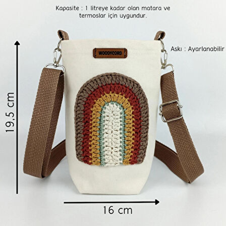 Woodycord 1 Litrelik Matara Kılıfı Su Şişesi Taşıma Çantası Water Bottle Bag