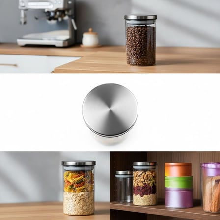 1 Adet 700ml Vakumlu Metal Kapaklı Borosilikat Cam Kavanoz (8.5cm*15cm)