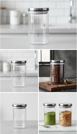 1 Adet 700ml Vakumlu Metal Kapaklı Borosilikat Cam Kavanoz (8.5cm*15cm)