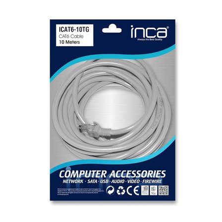 ICAT6-10 CAT6 kablo (gri)