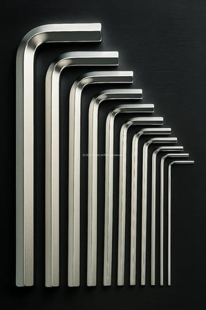 9 Parça L Alyan Anahtar Takımı, Metrik 1.5–10 Mm Boyutlu, Dayanıklı, Taşıma Aparatlı, Hobi ve Endüstriyel Kullanım İçin Mini Set (Kısa, 120 mm)