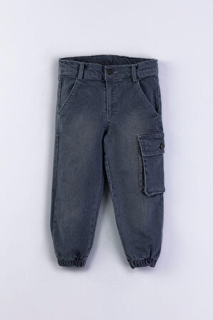 Erkek Çocuk Jogger Kargo Cepli Kot Pantalon
