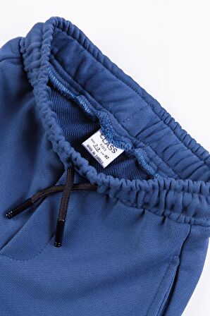 Fileli Cep Lastikli Bel ve Paça Erkek Çocuk Eşofman Altı