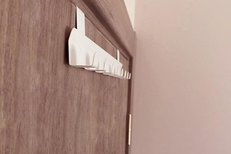 Metal Beyaz Amerikan Kapı Arkası Askılık Organizer Askılık ve Banyo Kapı Arkası Askılık MT60B