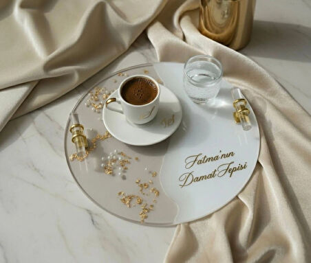 Kişiye Özel Epoksi Söz ve Nişan Tepsisi – İsimli, El Yapımı, Şık Sunum Tepsisi