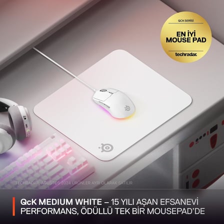 SteelSeries QcK Medium Gaming Oyun Mousepad - Beyaz