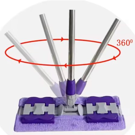 Yedek Mikrofiber Bezli Mandallı Mop, Sıkıştırmalı, Uzayabilir Teleskopik Saplı, 360 Derece Dönebilir Zemin ve Duvar Temizlik Mopu