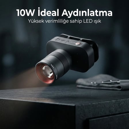 BXT1FL Şarj Edilebilir 10W Kafa Feneri – 750 Lümen, 2500 mAh, 4 Işık Modlu Zooming Özellikli LED Kafa Lambası Headlight