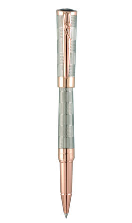 Lüks Rose Gold & Gümüş Desenli Metal Roller Kalem