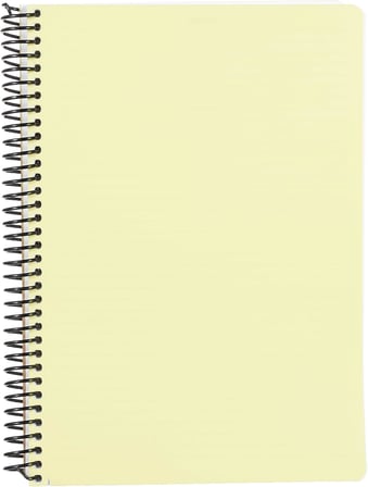 Infinity Pastel Serisi, A4, 6 Konulu (3 Kareli, 3 Çizgili) 180 Yaprak PP Kapaklı Spiralli Defter, Sarı