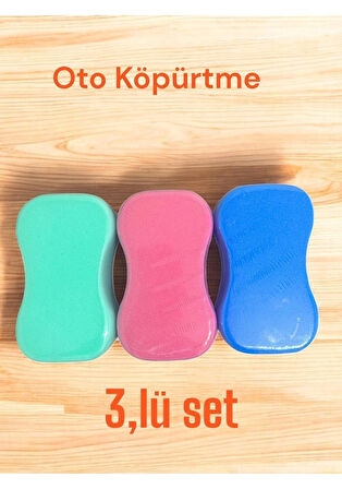 Yıkama Araba Köpürtme Temizleme Yumuşak Oto Süngeri 3 Adet