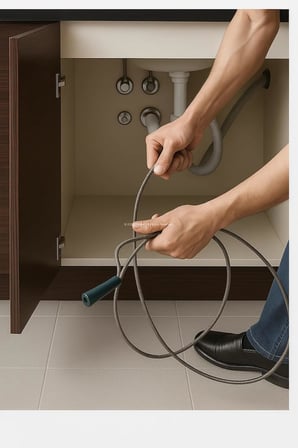 Kanal Açma Teli, 9 mm Kalınlık, Dayanıklı Metal Tel, Lavabo ve Gider Borusu Açacağı, Tıkanıklık Giderici, Spiral Tel, Ergonomik Sap, Kolay Kullanım, Lavabo, Tuvalet, Banyo, Küvet Açıcı (5 M)