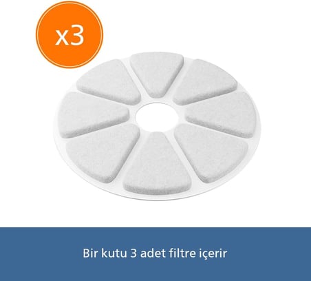 3000 Serisi Su Pınarı Yedek Filtreleri, Çok Katmanlı Filtreleme, 30 Gün Tazelik, 3’lü, PAW0010/01