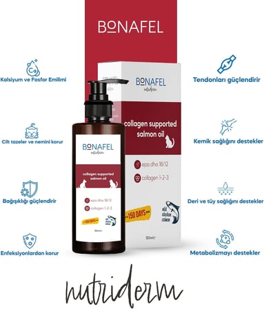 Nutriderm Kolajen Katkılı Vahşi Alaska Somon Yağı 150 ml