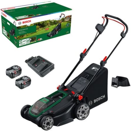 Bosch Rotak 18V2-43 (2x 4.0Ah, Çift Akü) Çim Biçme Makinesi