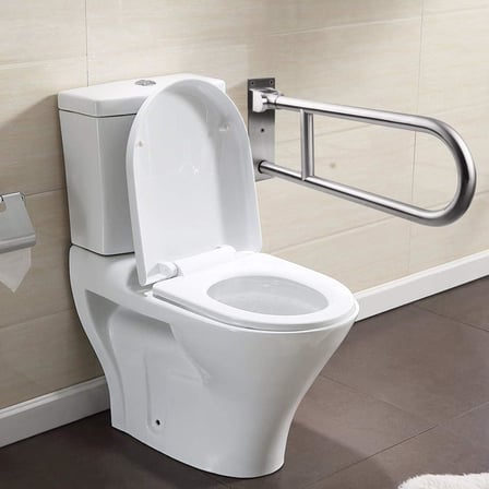 Katlanabilir Engelli Tutamağı - Paslanmaz Çelik Mafsallı Banyo Tutunma Barı, Yaşlı ve Hamileler İçin Güvenlik Destek Kolu, Yer Tasarrufu Sağlayan Duvara Monte Tutamak