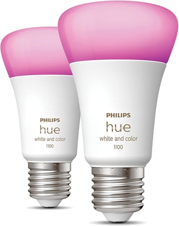 Philips HueWCA 9-75W Renkli Akıllı Ampul 2'li Ekopaket E27 Bluetooth Özellikli - 25.000 Saat Ampul Kullanım Ömrü