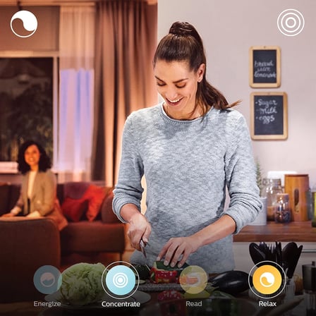 Philips HueWCA 9-75W Renkli Akıllı Ampul 2'li Ekopaket E27 Bluetooth Özellikli - 25.000 Saat Ampul Kullanım Ömrü