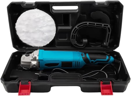 Bakır Sargı Yüksek Motor Gücü Devir Ayarlı Polisaj Zımpara Cila Pasta Cila Makinesi 180mm Çantalı