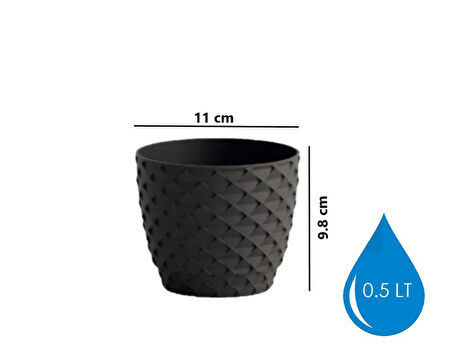 Omnipazar SO-KAP1 Kapadokya Dekoratif Plastik Saksı 0.5 Litre No 1 