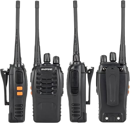 BF-888S 5W Çift Bantlı, 16 Kanal, Flaş Işıklı, Acil Durum Alarmı, Programlanabilir, Arama Kurtarma/Güvenlik/Haberleşme El Telsizi (BF-888S)