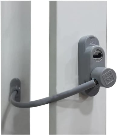 Penkid Çelik Halatlı Kablolu Pvc Pencere Emniyet Çocuk Güvenlik Kilidi 5 ADET