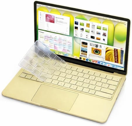 Macbook Neo 13inç A18 Pro A3404 ile uyumlu Klavye Koruyucu Şeffaf Silikon Ped Renksiz
