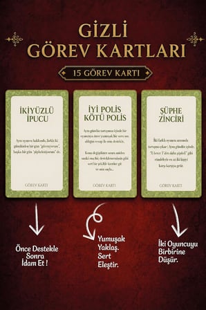 Vampir Köylü Avcı Kutu Oyunu - Geliştirilmiş Rol Yapma ve Parti Kart Oyunu, 4-8 Oyuncu, 13+ Yaş, Aile ve Arkadaş Grubu Eğlence Seti, Ev Partisi İçin Strateji ve Hediye Kartları