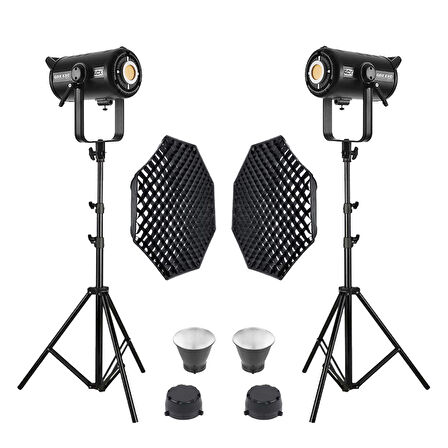 GDX EXC-220C-II 2'li Full Set (Gridli 95cm Octagon + 260 cm Kalın Işık Ayağı)