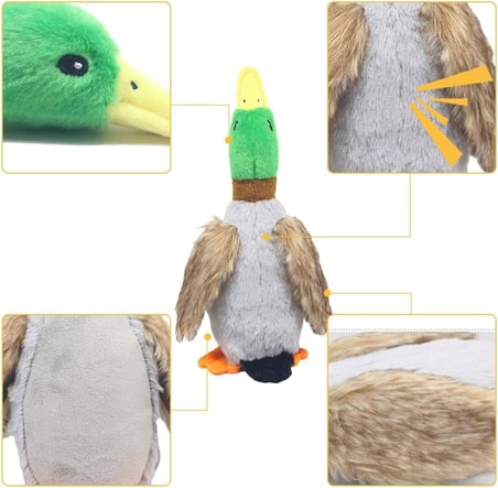 Peluş Sesli Ördek Evcil Hayvan Oyuncağı - Köpekler İçin Sesli ve Dayanıklı Peluş Ördek Oyuncak