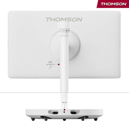 Thomson Go Plus Pro 27" Full Hd 100 Hz Dokunmatik Ekranlı Taşınabilir Akıllı Monitör, Android İşletim Sistemi, Dahili Batarya, Dahili Kamera, Subwoofer, Wi-Fi 6, Beyaz