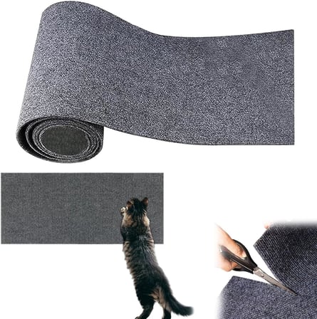 Kedi tırmalama matı, kedi tırmalama tahtası, kedi duvarı, düzeltilebilir kendinden yapışkanlı kedi koltuk koruyucu, kedi tırmalama matı, kendinden yapışkanlı halı, mat, ped yedek (koyu gri, 30 x 100