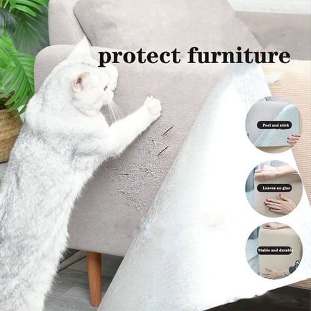 Kedi tırmalama matı, kedi tırmalama tahtası, kedi duvarı, düzeltilebilir kendinden yapışkanlı kedi koltuk koruyucu, kedi tırmalama matı, kendinden yapışkanlı halı, mat, ped yedek (koyu gri, 30 x 100