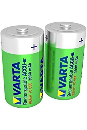 Özel Satış-varta 3000mah Şarjlı C Size Orta Boy Pil 2li